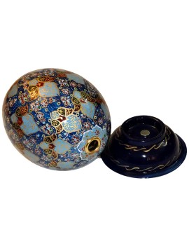 Decorative natural ostrich egg coated with Miina (Enamel)